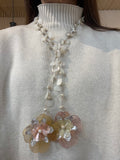 Collar Largo Flores Oros