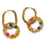 Aros Oval Rosca Multicolor