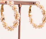 Aros Trenzado Perlas