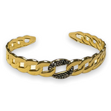 Brazalete Eslabón Strass Black