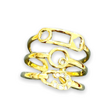 Anillo Triple Imperdible