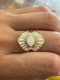 Anillo Modernista Blanco