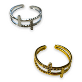 Anillo Doble Cruz
