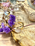Anillo Sello Corazón Nácar