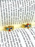 Anillo Flor Esmaltada