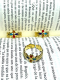 Anillo Flor Esmaltada