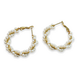 Aros Trenzado Perlas
